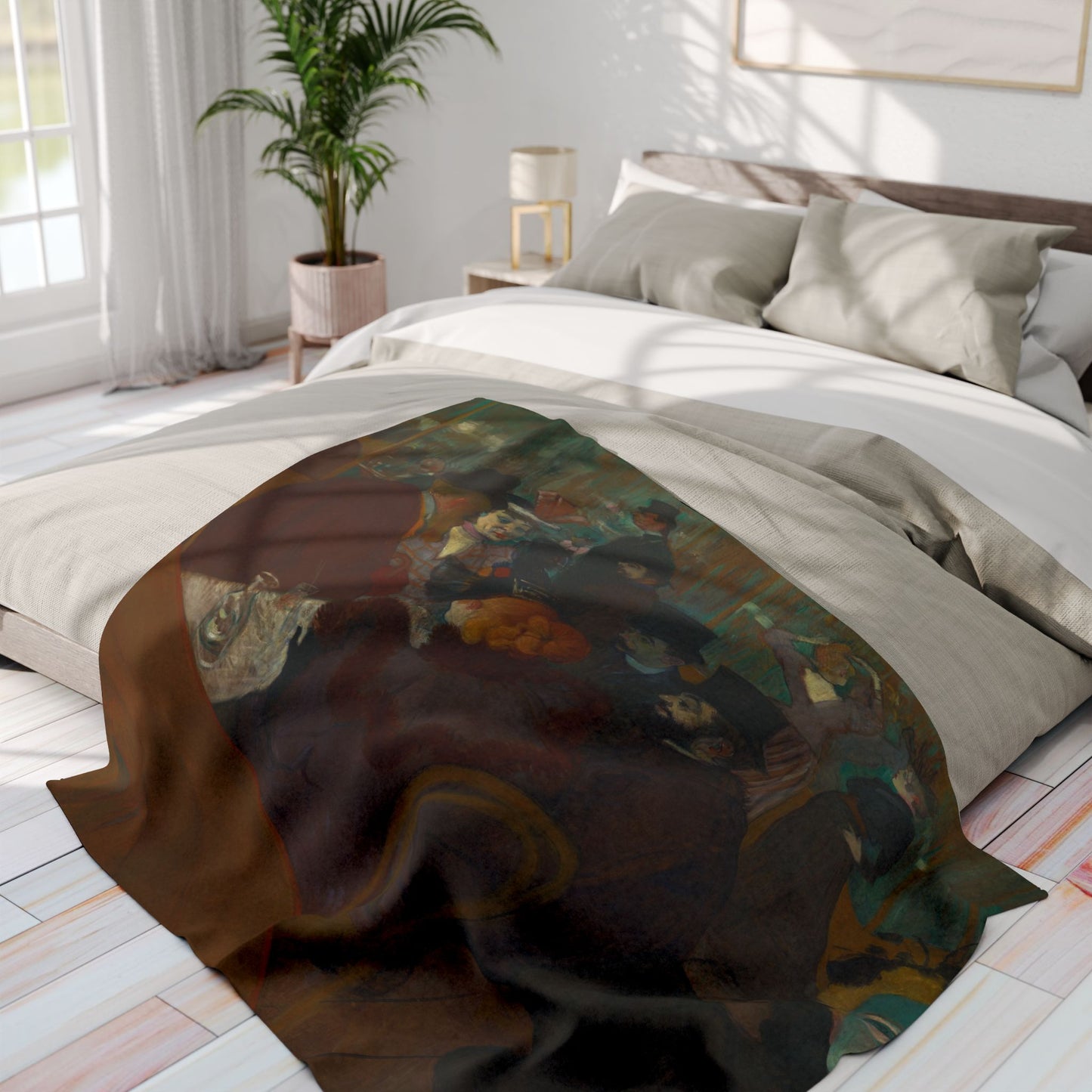 Toulouse-Lautrec, Henri - At the Moulin Rouge (1892) - Arctic Fleece Blanket