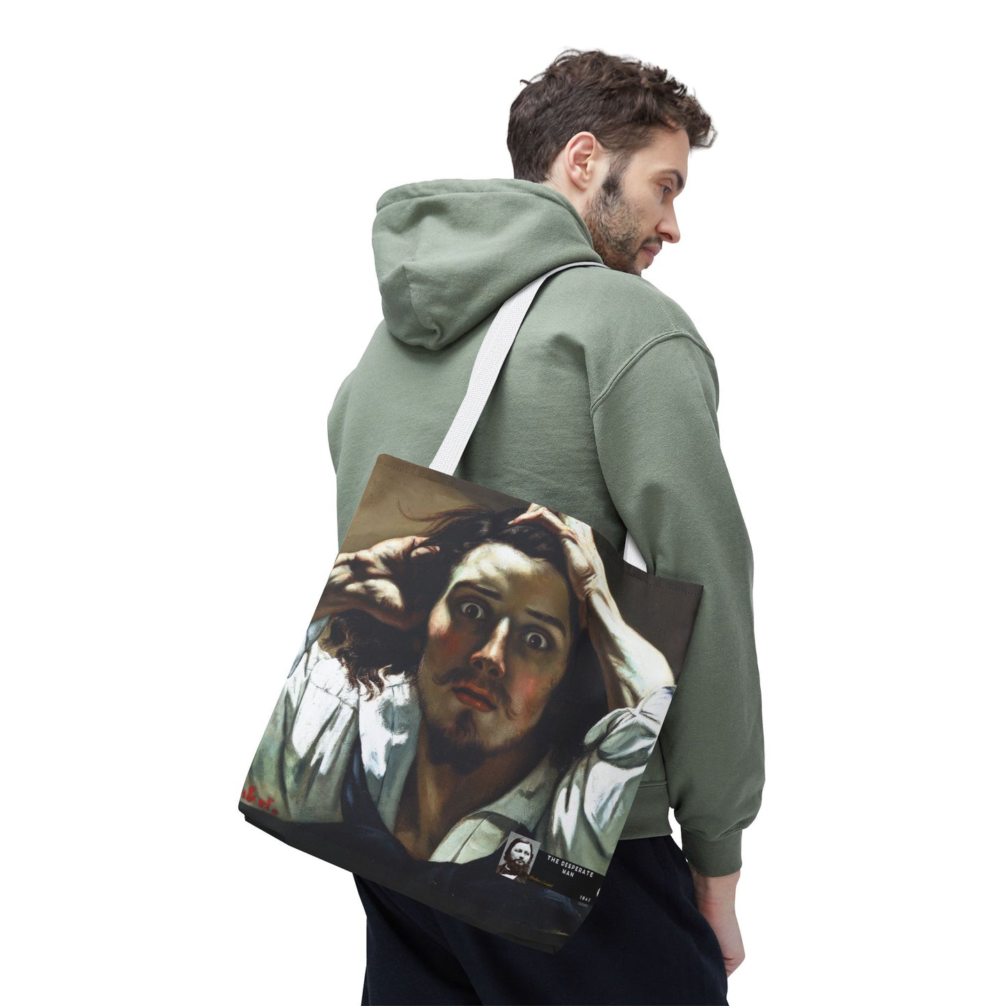 Courbet, Gustave - The Desperate Man (1843) - Tote Bag