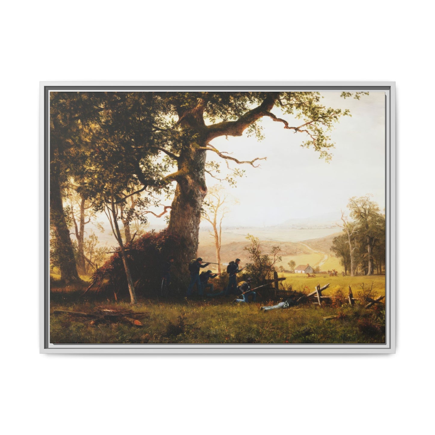 Bierstadt, Albert -  Guerrilla Warfare (1861) - Matte Canvas, Framed