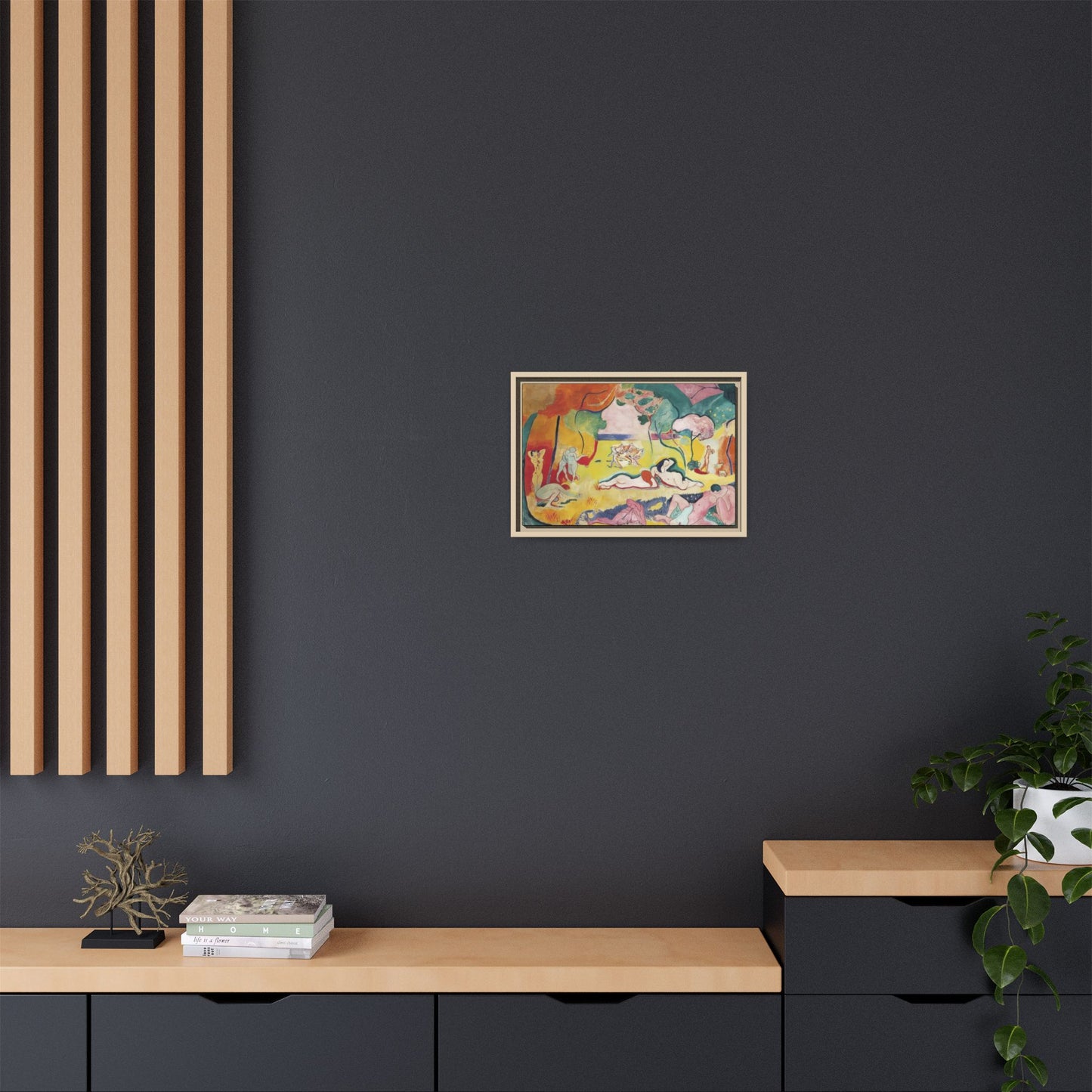 Matisse, Henri - The Joy of Life (1905) - Matte Canvas, Framed