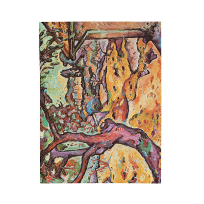 Braque, Georges - Olive Tree near L'Estaque (1906) - Velveteen Plush Blanket