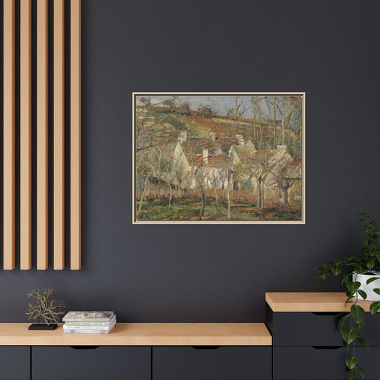 Pissarro, Camille - Red Roofs, Corner of a Village in Winter (1877) - Matte Canvas, Framed