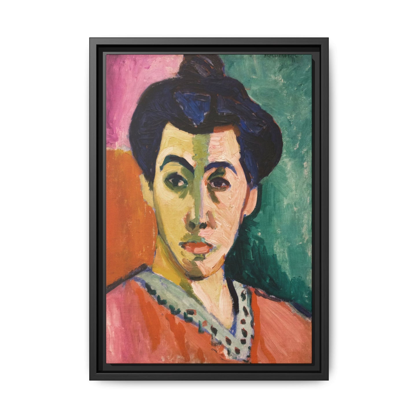 Matisse, Henri - The Green Stripe (1905) - Matte Canvas, Framed