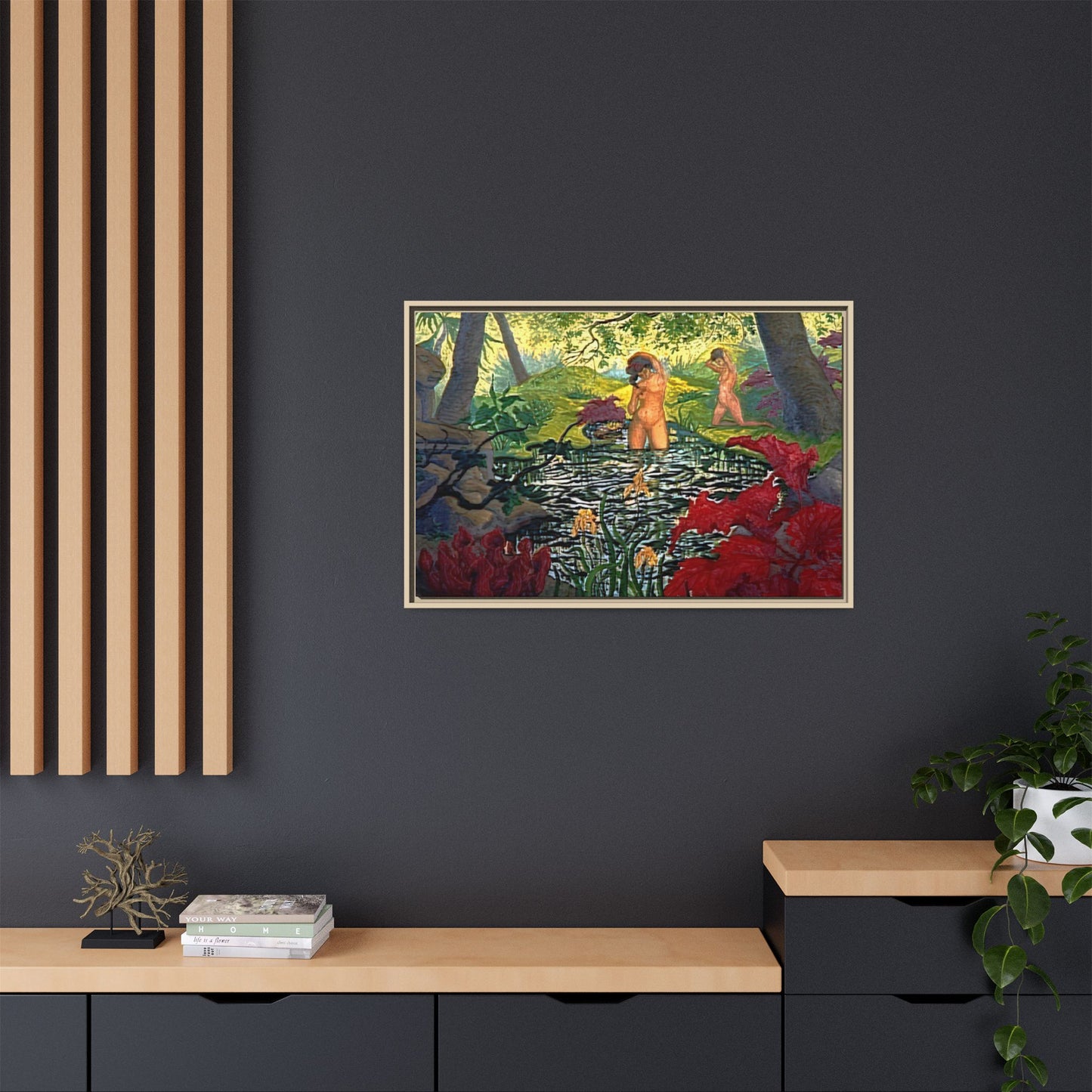 Ranson, Paul - The Lotus Bather (1906) - Matte Canvas, Framed