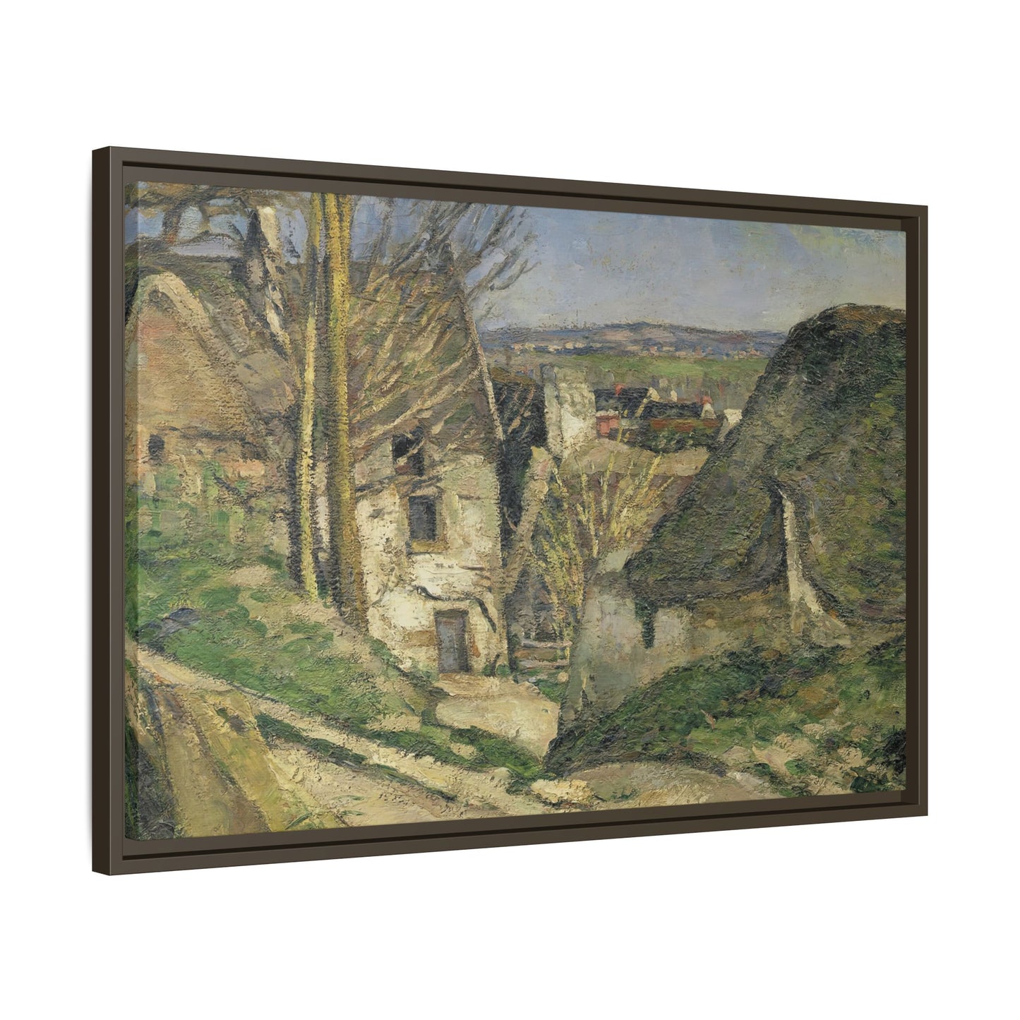 Cézanne, Paul - The House of the Hanged Man, Auvers-sur-Oise (1874) - Matte Canvas, Framed