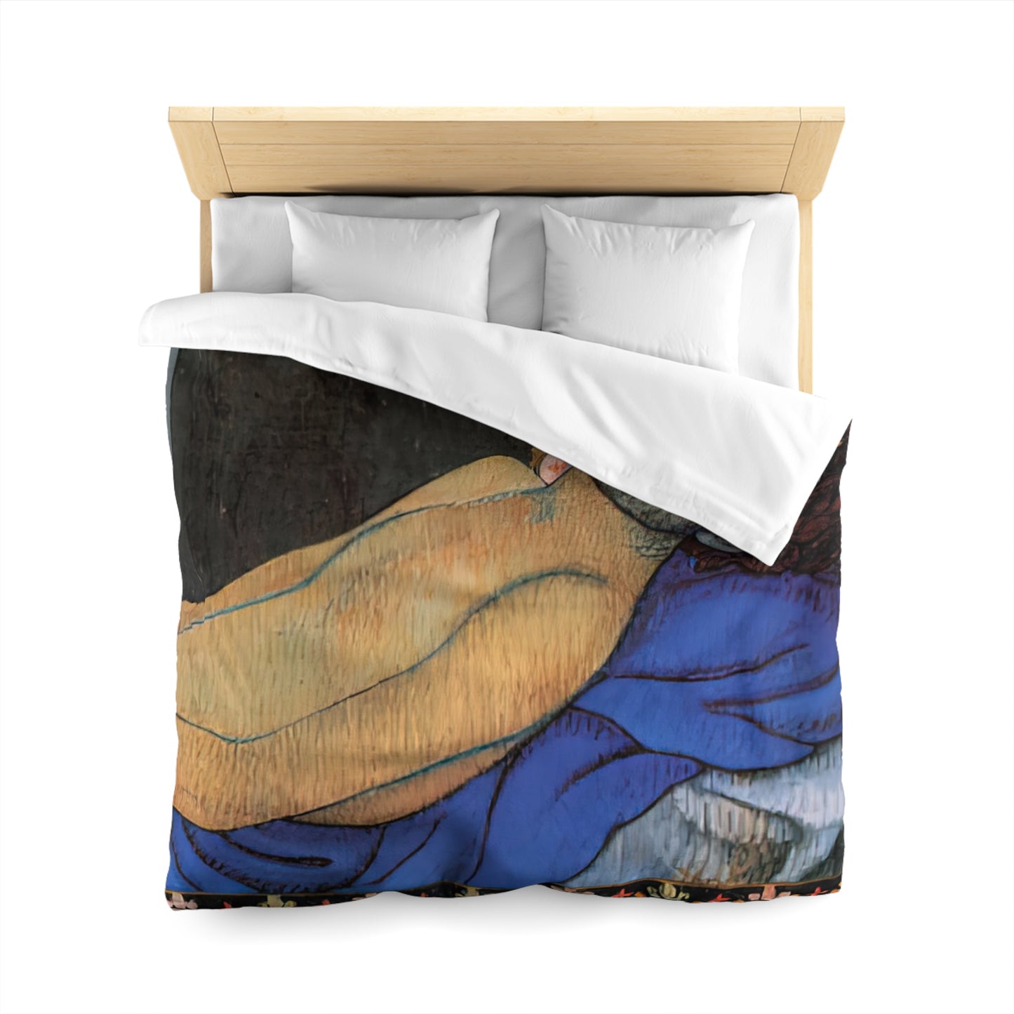 Filiger, Charles - The Recumbent Christ (1895) - Microfiber Duvet Cover
