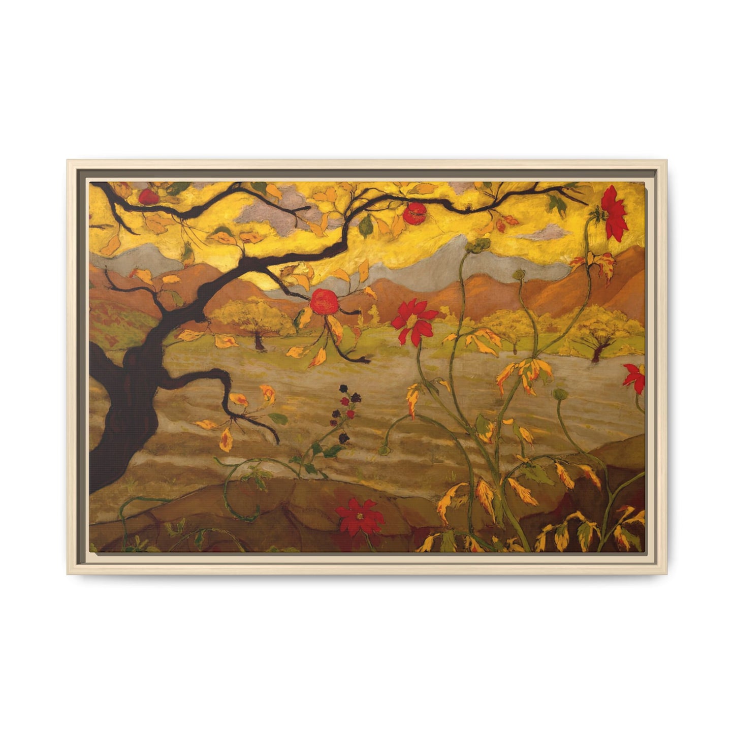 Ranson, Paul - Apple Tree with Red Fruit (1902) - Matte Canvas, Framed