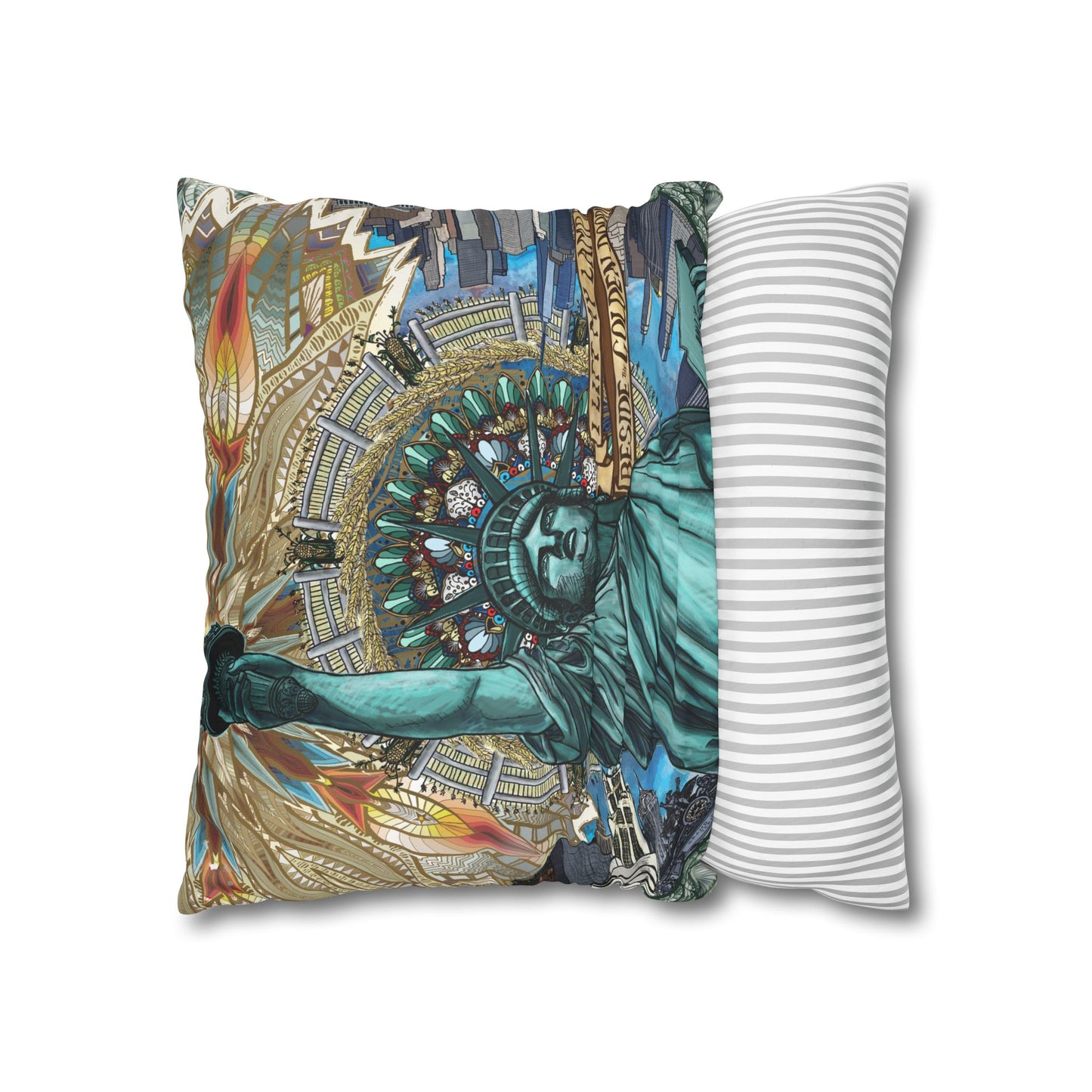 Pacio, Adam - Liberty Mandala - Suede Square Pillowcase