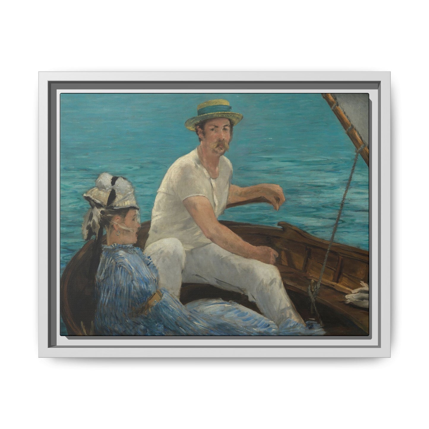 Manet, Édouard - Boating (1874) - Matte Canvas, Framed