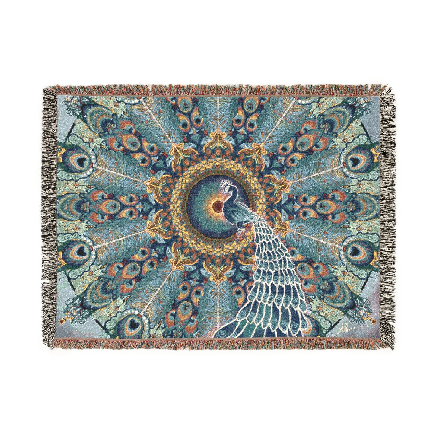 Melek Taus Mandala - Woven Blanket