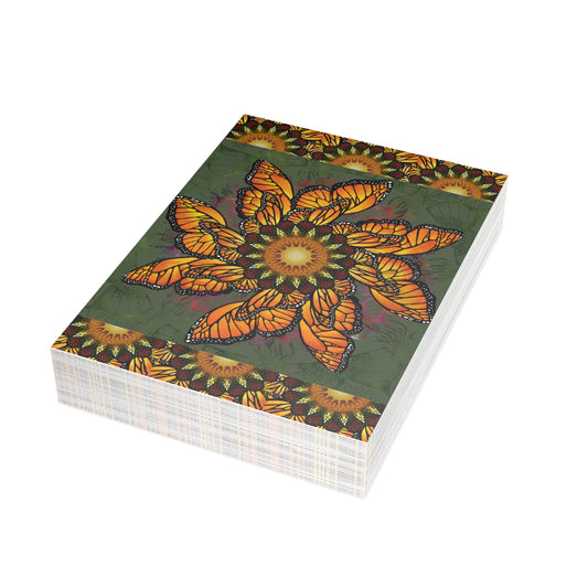 Pacio, Adam - Monarch Butterfly Mandala - Postcard Bundles with Envelopes Included