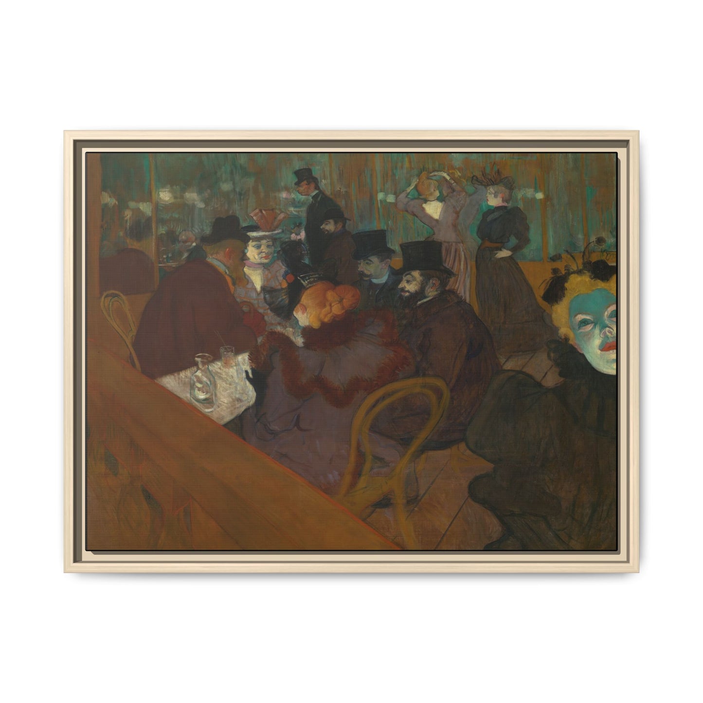 Toulouse-Lautrec, Henri - At the Moulin Rouge (1892) - Matte Canvas, Framed