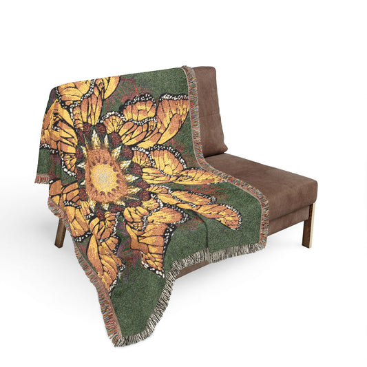 Pacio, Adam - Monarch Butterfly Mandala - Woven Blanket