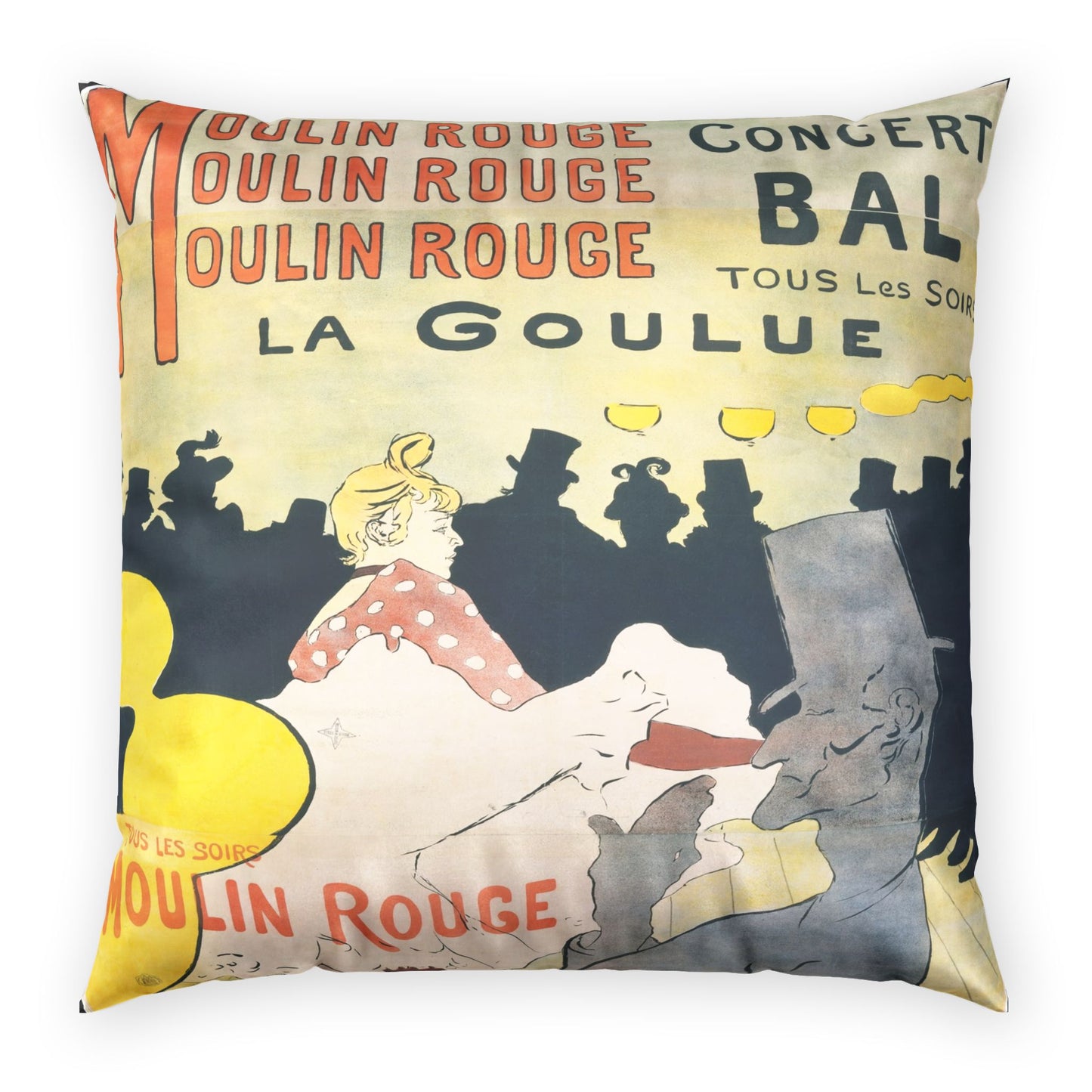 Toulouse-Lautrec, Henri - Moulin Rouge - La Goulue (1891) - Poly Velvet Pillow