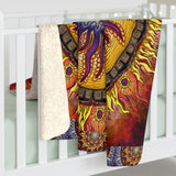 Solar Disc Mandala - Sherpa Fleece Blanket