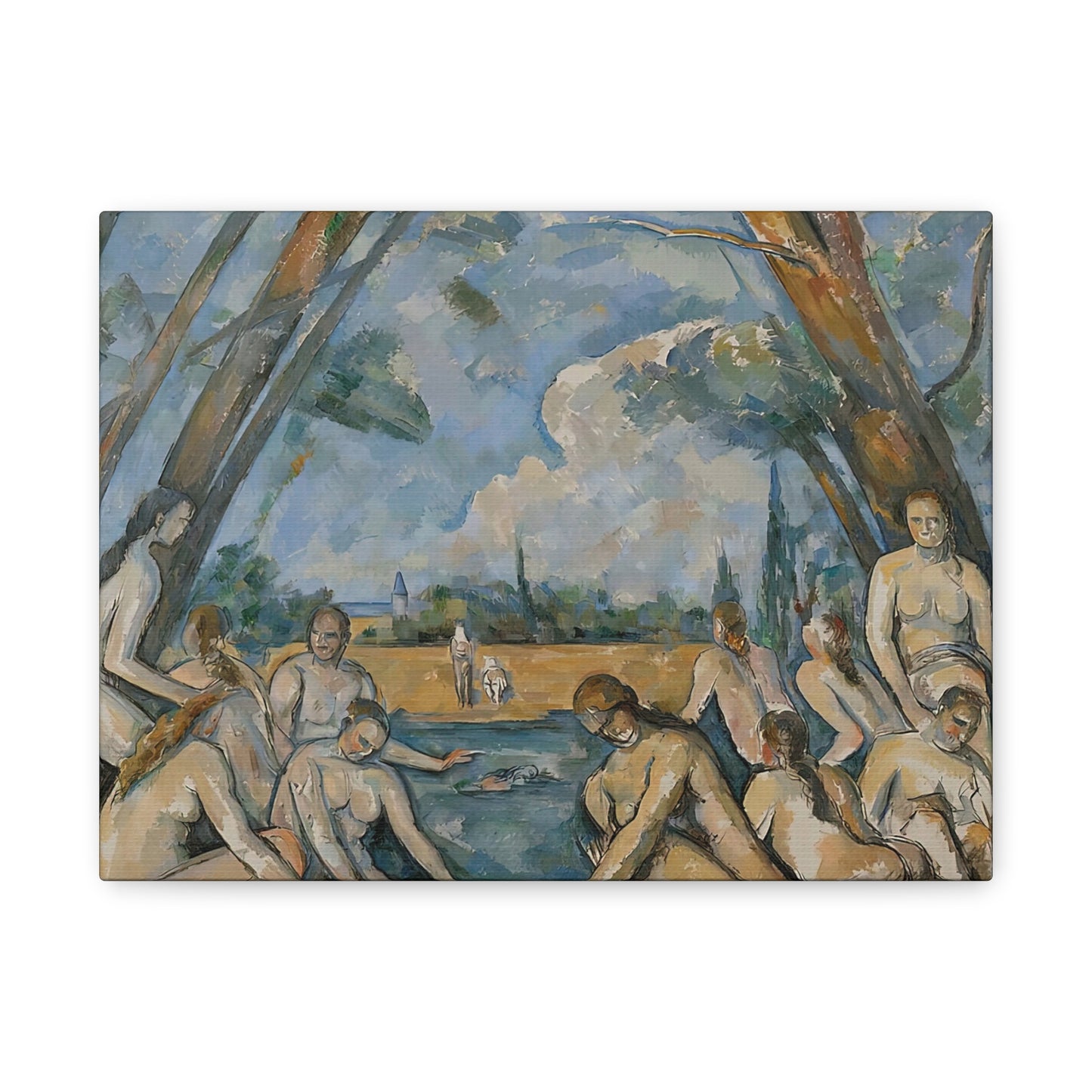 Cézanne, Paul - The Large Bathers (1906) - Canvas Block, unframed