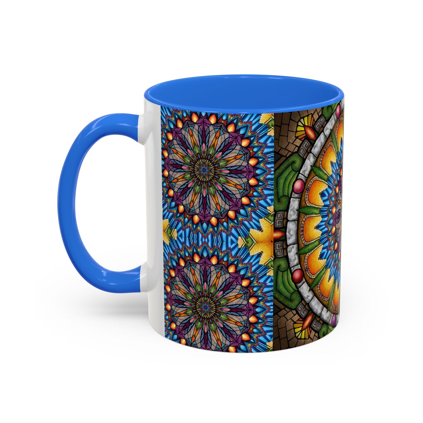 Pacio, Adam - Emerald Arrows Mandala - Colorful Accent Mugs