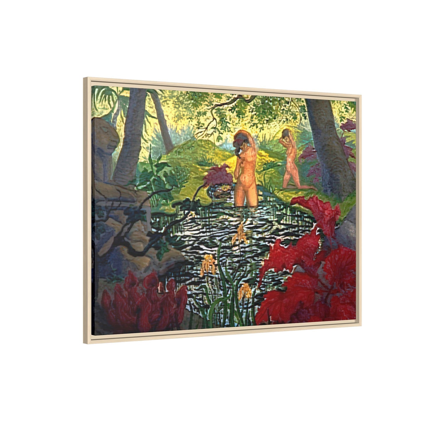 Ranson, Paul - The Lotus Bather (1906) - Matte Canvas, Framed