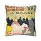 Toulouse-Lautrec, Henri - Moulin Rouge - La Goulue (1891) - Suede Square Pillowcase