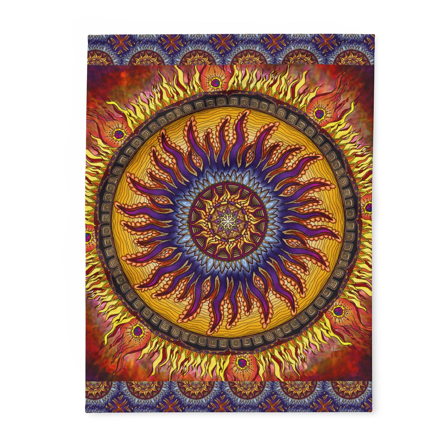 Pacio, Adam - Solar Disc Mandala - Arctic Fleece Blanket