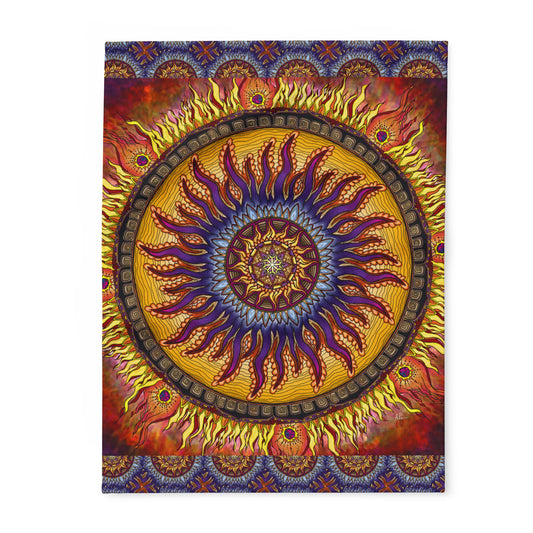 Pacio, Adam - Solar Disc Mandala - Arctic Fleece Blanket