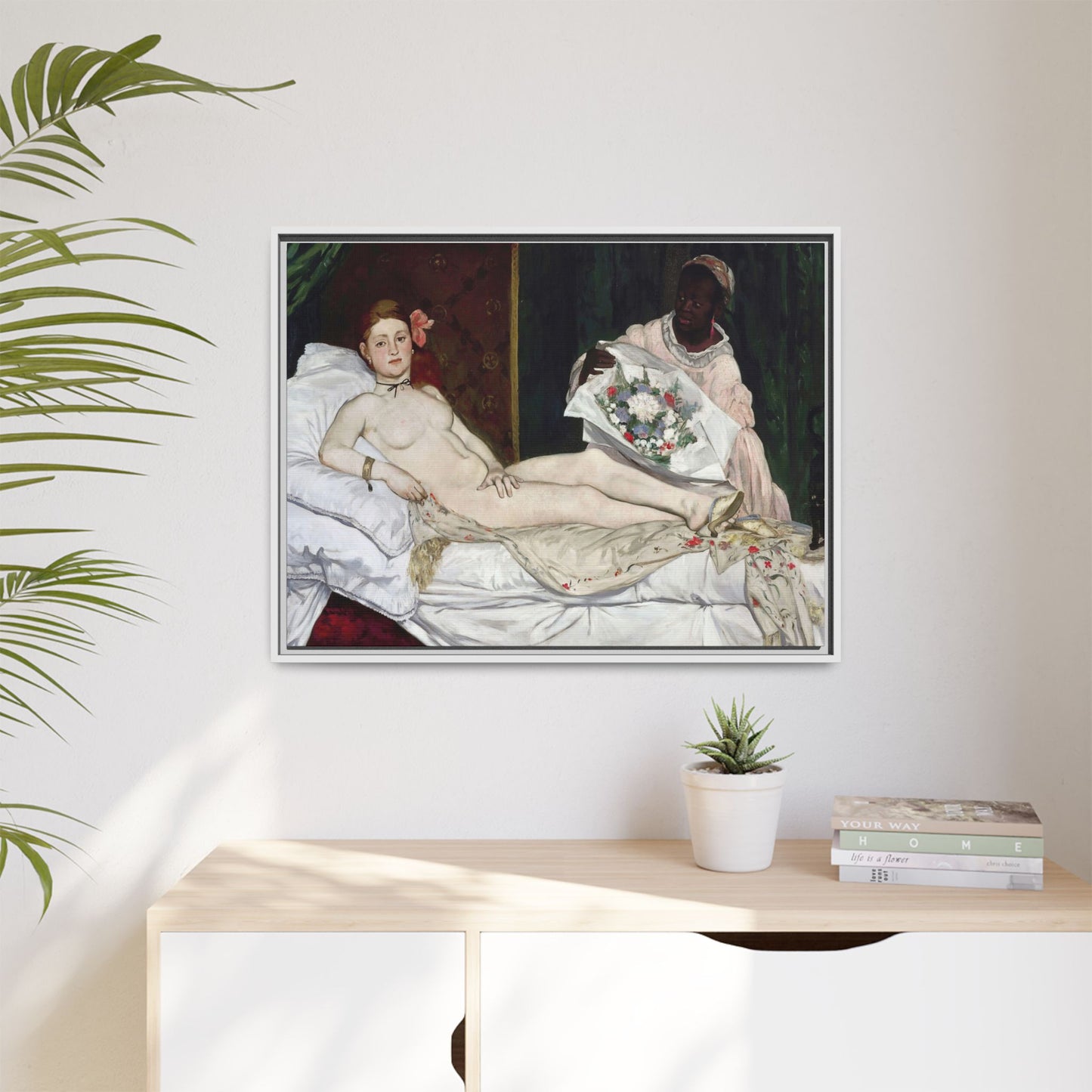 Manet, Édouard - Olympia (1870) - Matte Canvas, Framed