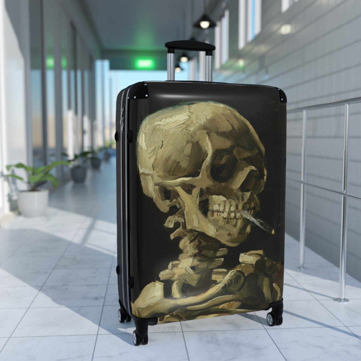 Van Gogh, Vincent - Head of a Skeleton with a Burning Cigarette (1886) - Suitcase