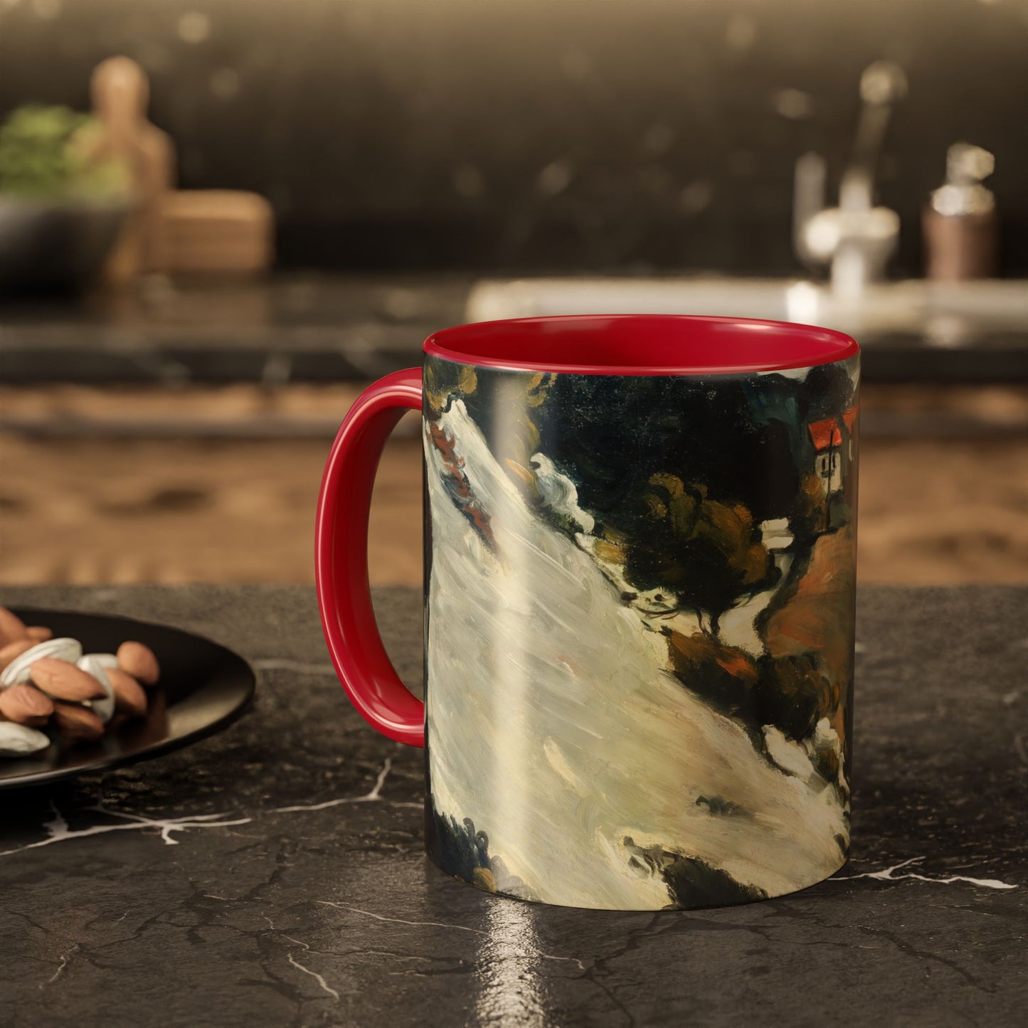 Cézanne, Paul - A Modern Olympia (1874) - Colorful Accent Mugs
