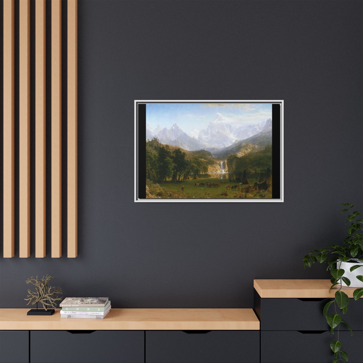 Bierstadt, Albert - The Rocky Mountains, Lander’s Peak (1863) - Matte Canvas, Framed