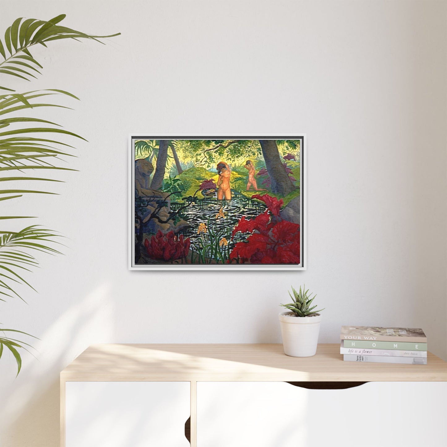 Ranson, Paul - The Lotus Bather (1906) - Matte Canvas, Framed