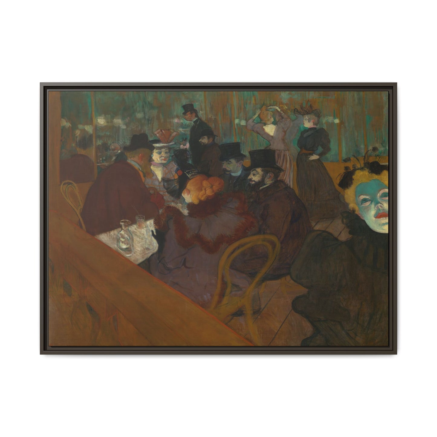 Toulouse-Lautrec, Henri - At the Moulin Rouge (1892) - Matte Canvas, Framed