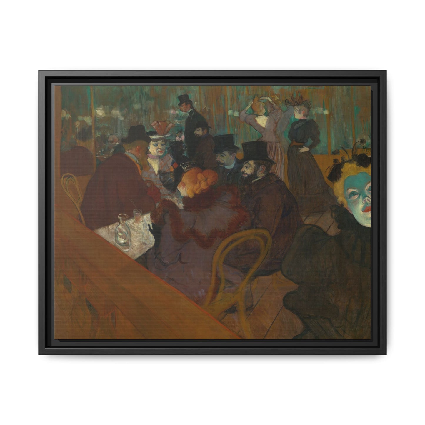 Toulouse-Lautrec, Henri - At the Moulin Rouge (1892) - Matte Canvas, Framed