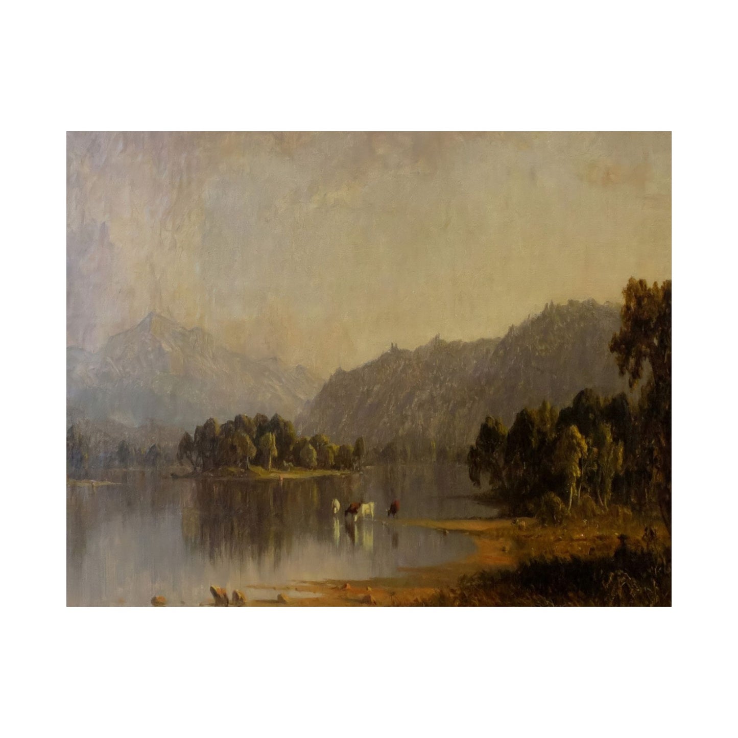 Gifford, Sanford Robinson - Mount Washington from the Saco  (1858) - Satin Posters