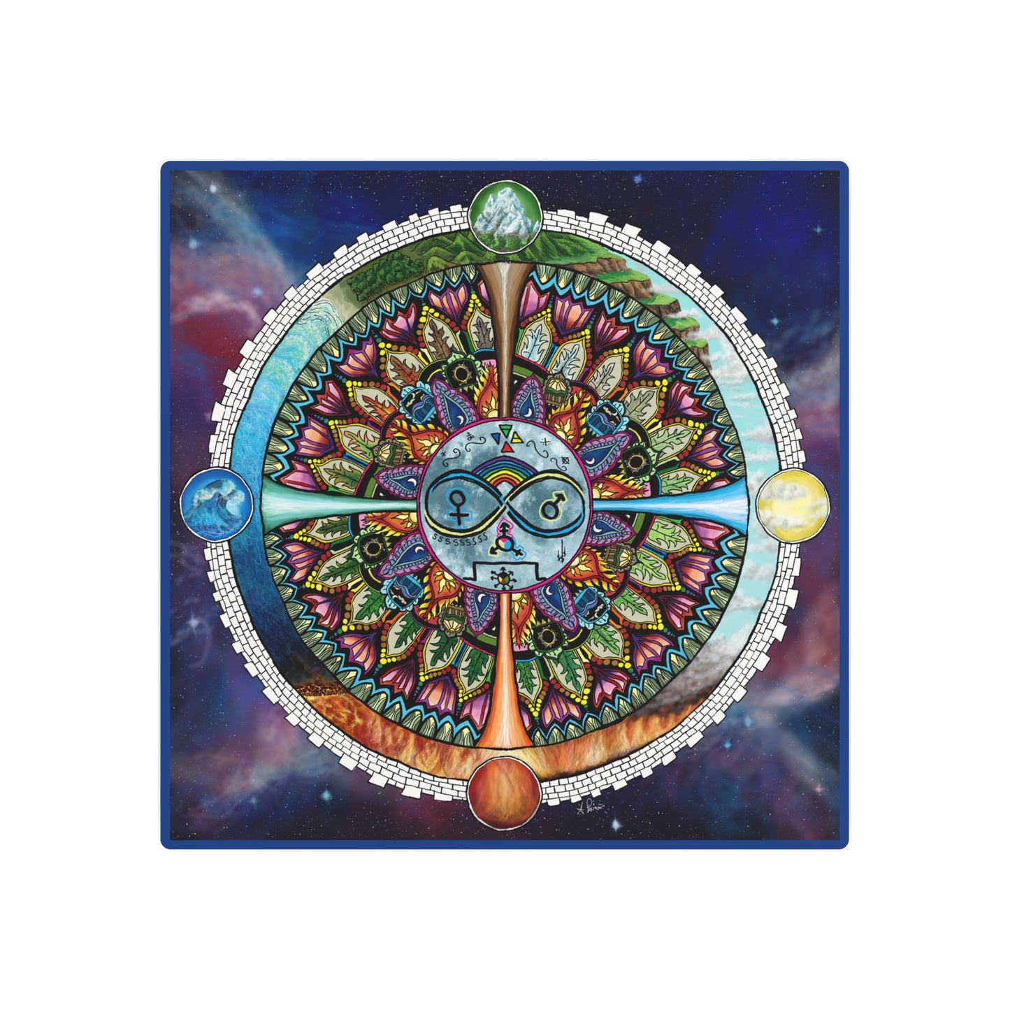 Lunar Rites Mandala - Metal Sign