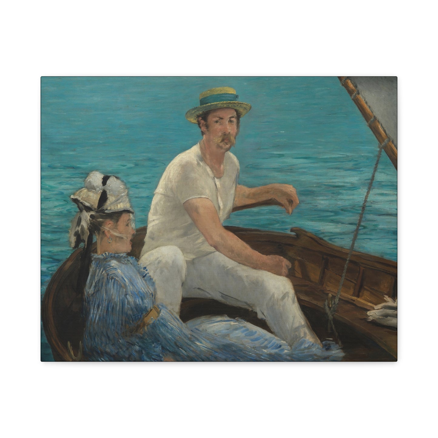 Manet, Édouard - Boating (1874) - Canvas Block, unframed