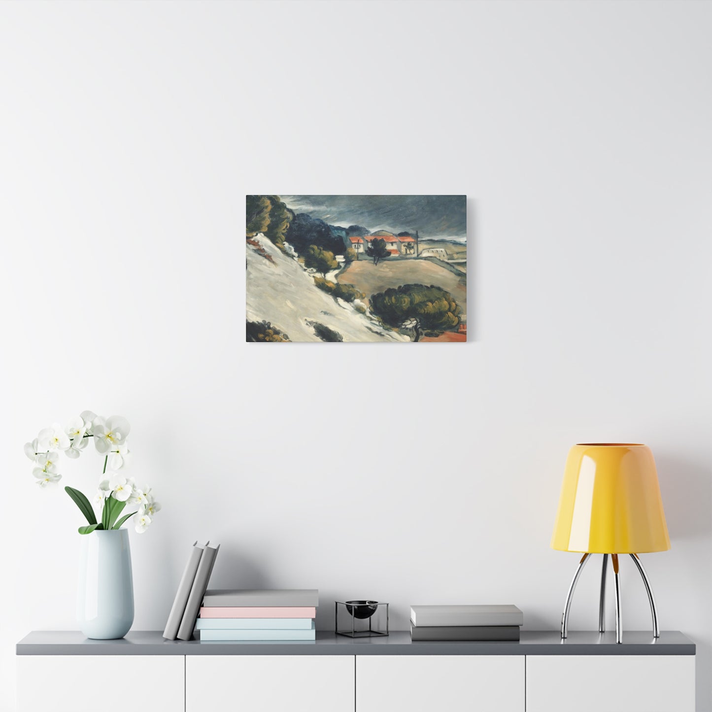 Cézanne, Paul - L’Estaque, Melting Snow (1870) - Canvas Block, unframed