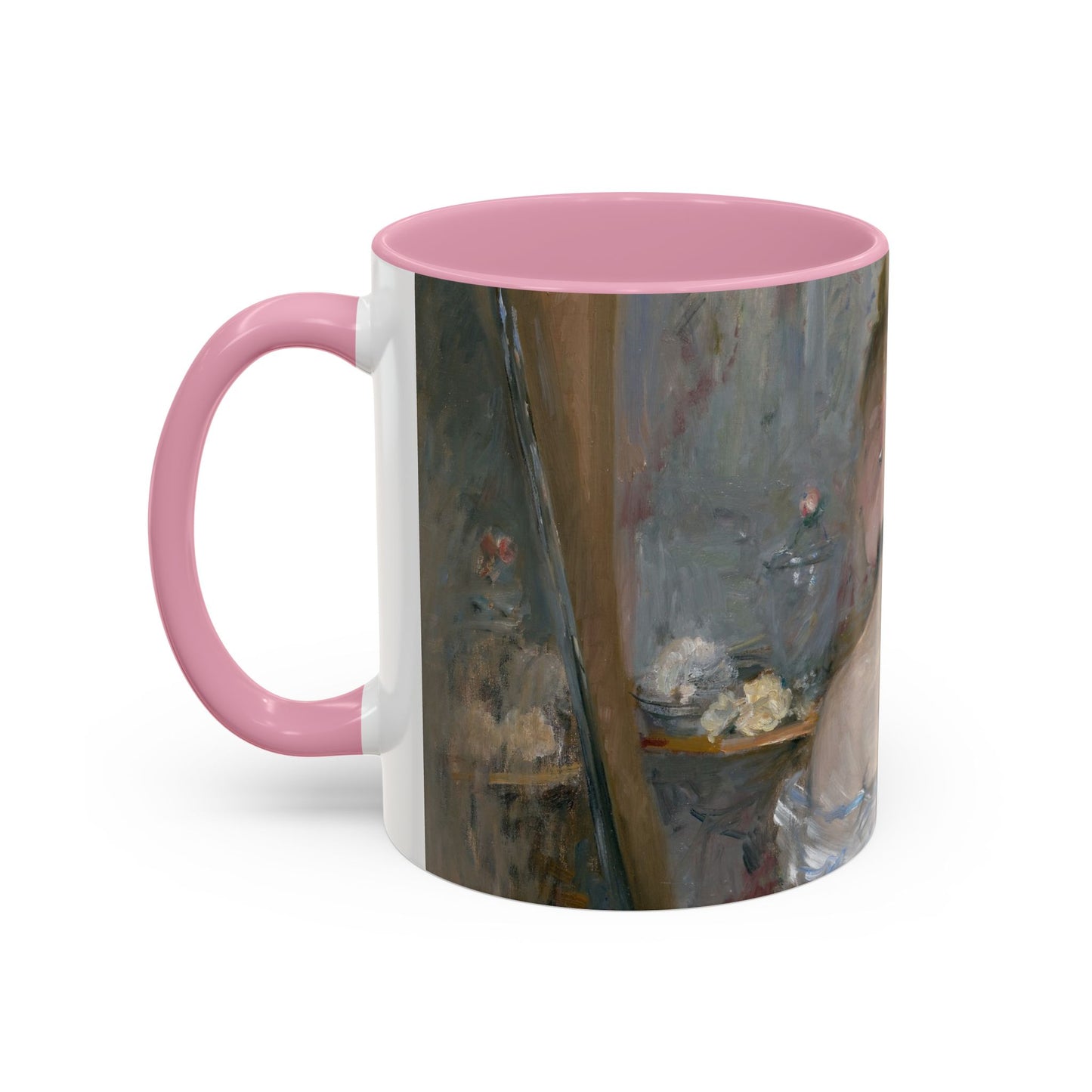 Morisot, Berthe - Woman at Her Toilette (1880) - Colorful Accent Mugs