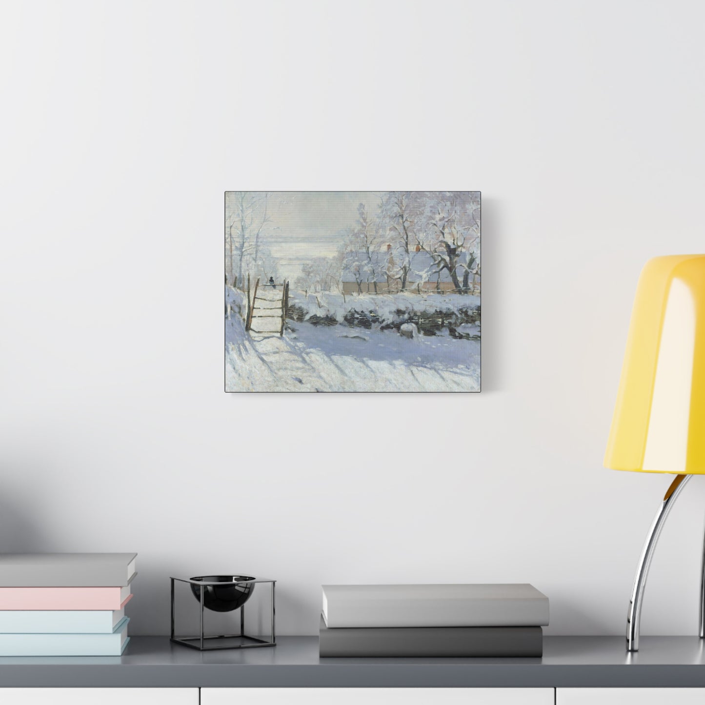 Monet, Claude - The Magpie (1868) - Canvas Block, unframed