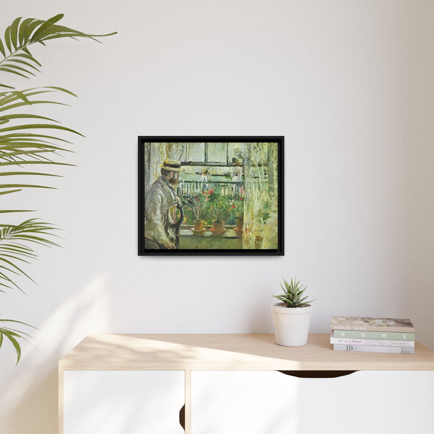 Morisot, Berthe - Eugene Manet on the Isle of Wight (1875) - Matte Canvas, Framed