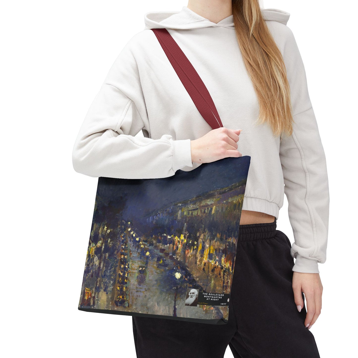 Pissarro, Camille - The Boulevard Montmartre At Night (1897) - Tote Bag