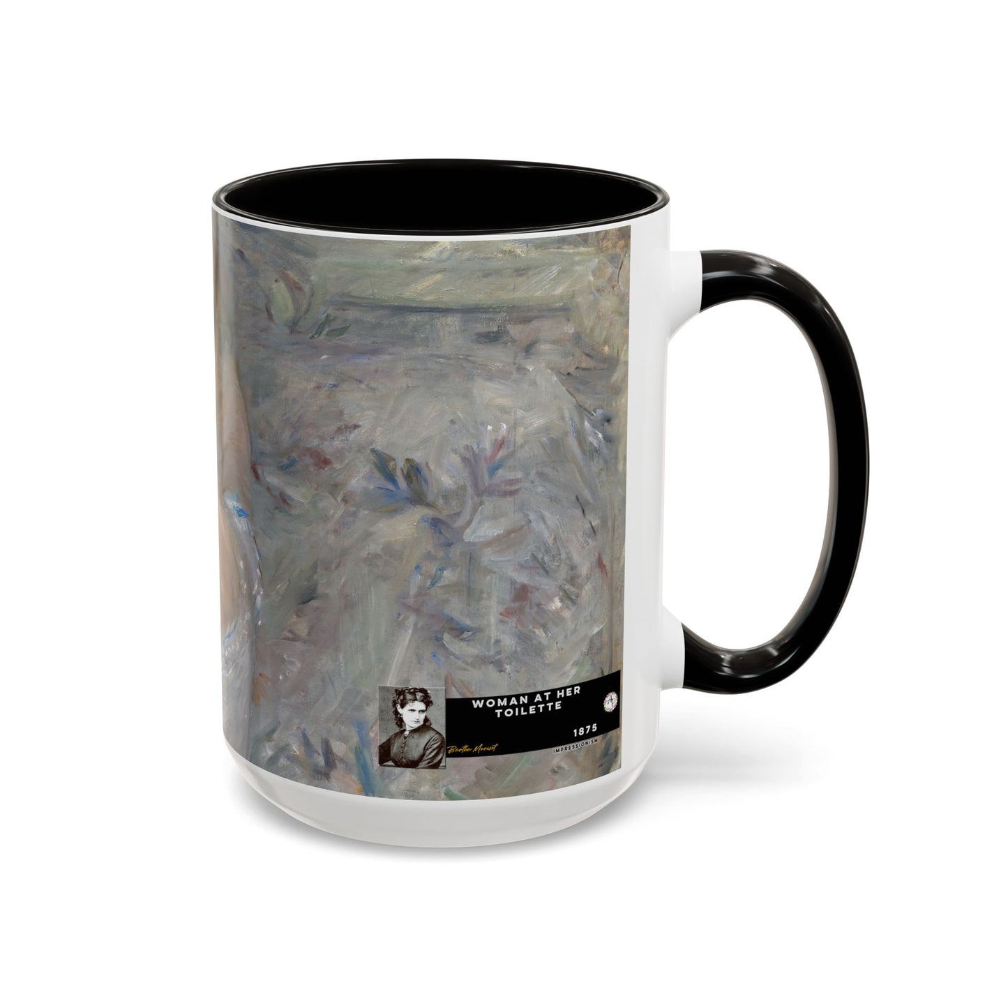 Morisot, Berthe - Woman at Her Toilette (1880) - Colorful Accent Mugs