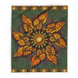 Pacio, Adam - Monarch Butterfly Mandala - Arctic Fleece Blanket