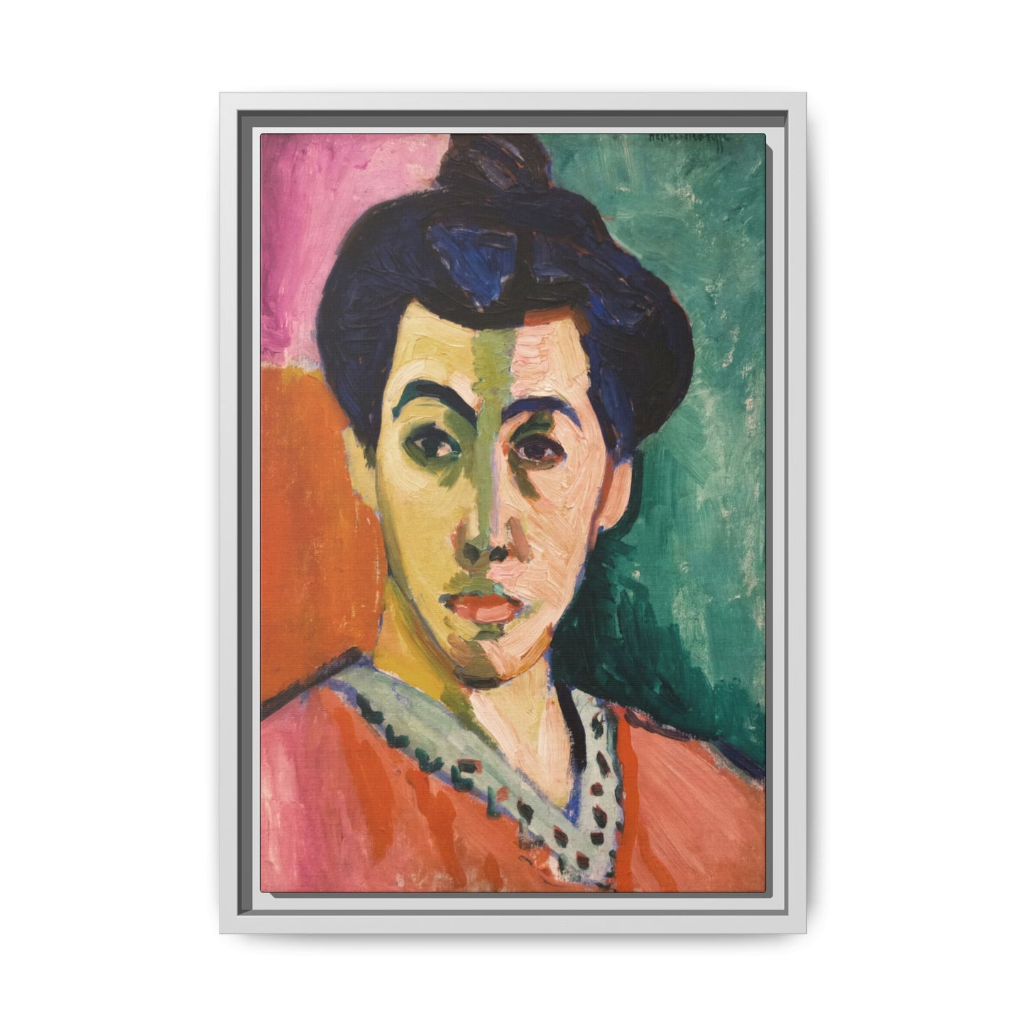 Matisse, Henri - The Green Stripe (1905) - Matte Canvas, Framed
