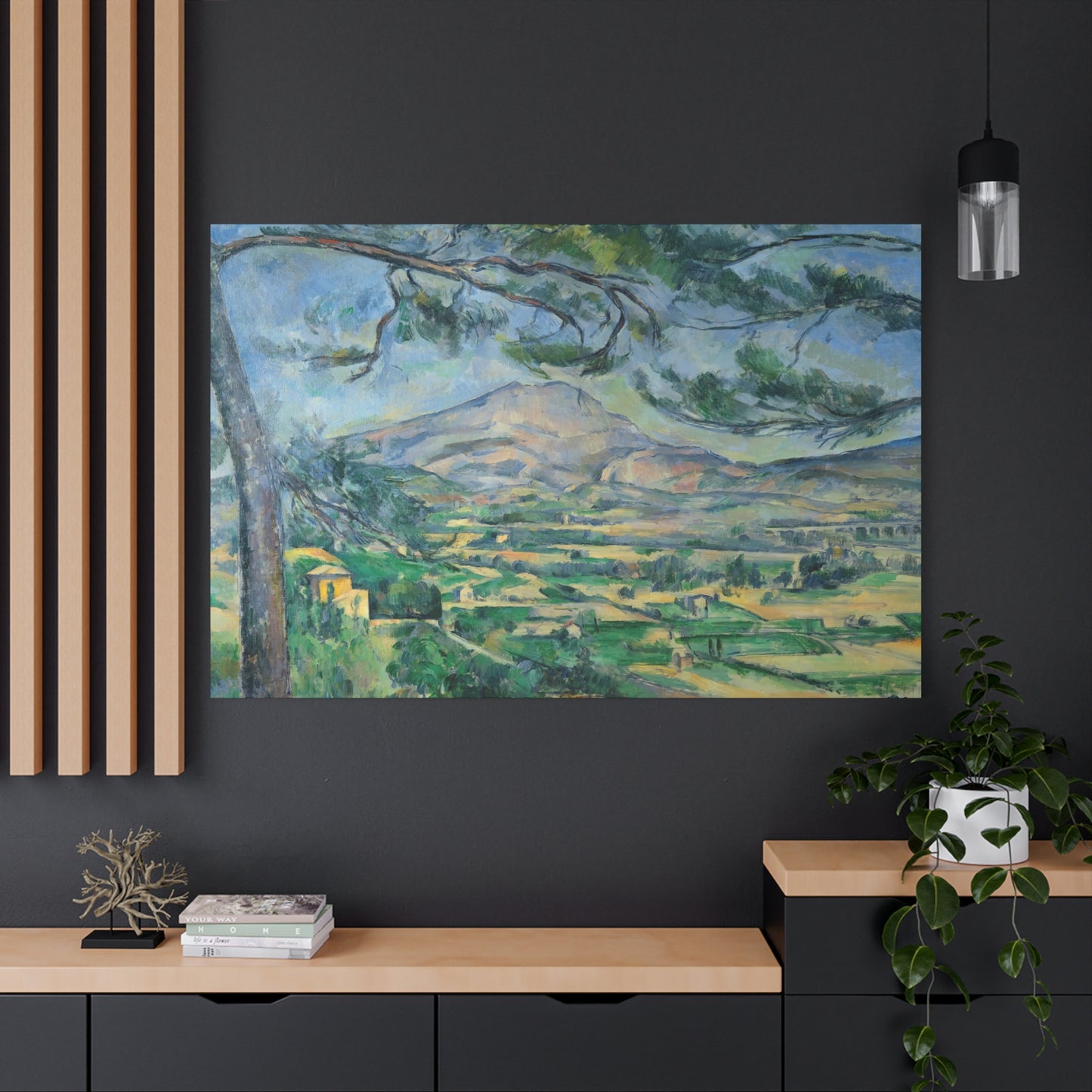 Cézanne, Paul - Mont Sainte-Victoire with Large Pine (1887) - Canvas Block, unframed