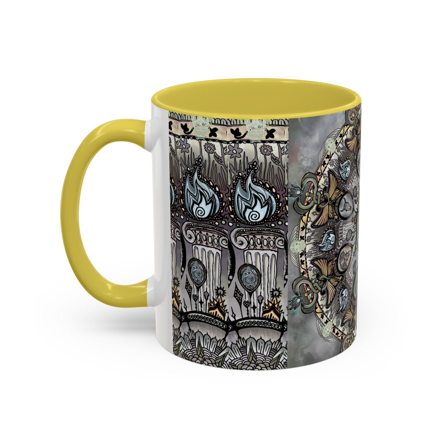 Pacio, Adam - Memento Mori Mandala - Colorful Accent Mugs