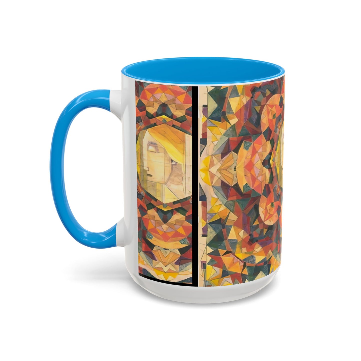 Filiger, Charles - Woman’s Head with Closed Eyes (1893) - Colorful Accent Mugs