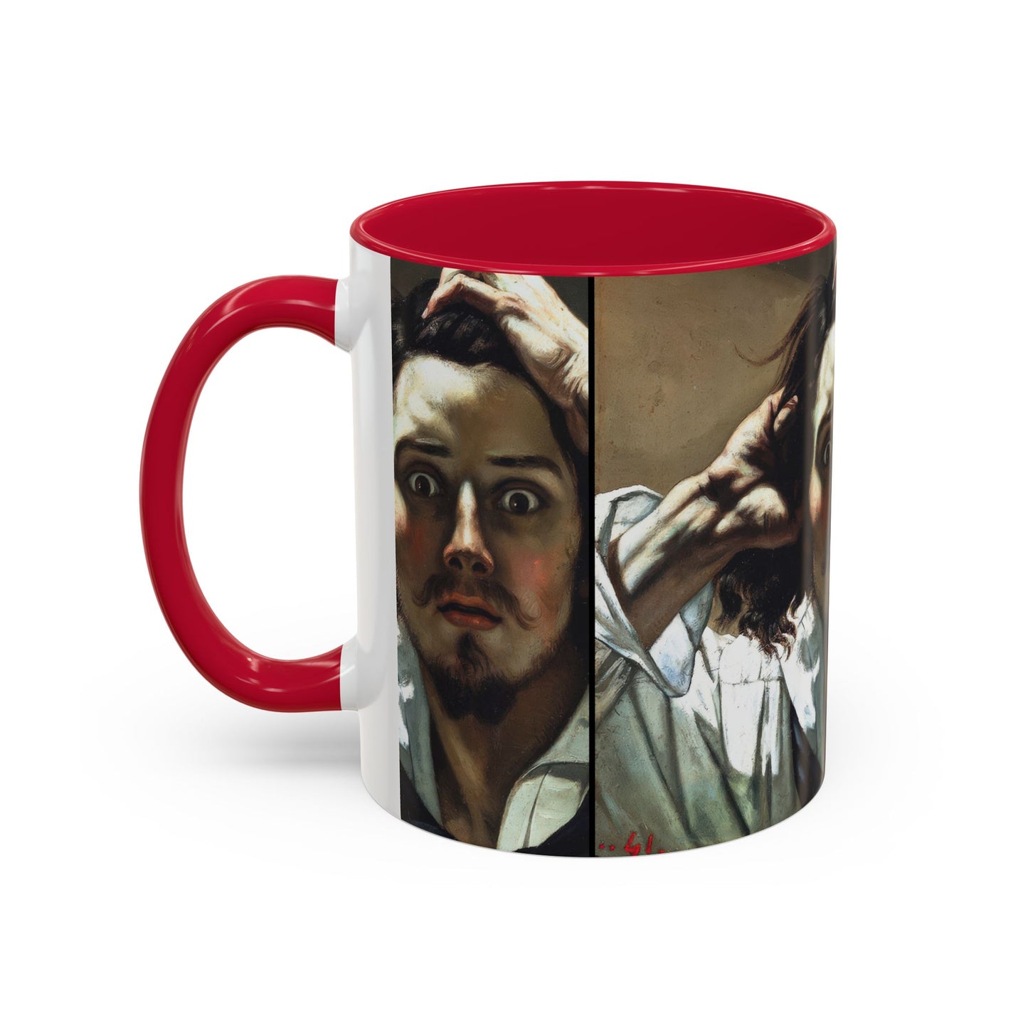 Courbet, Gustave - The Desperate Man (1843) - Colorful Accent Mugs