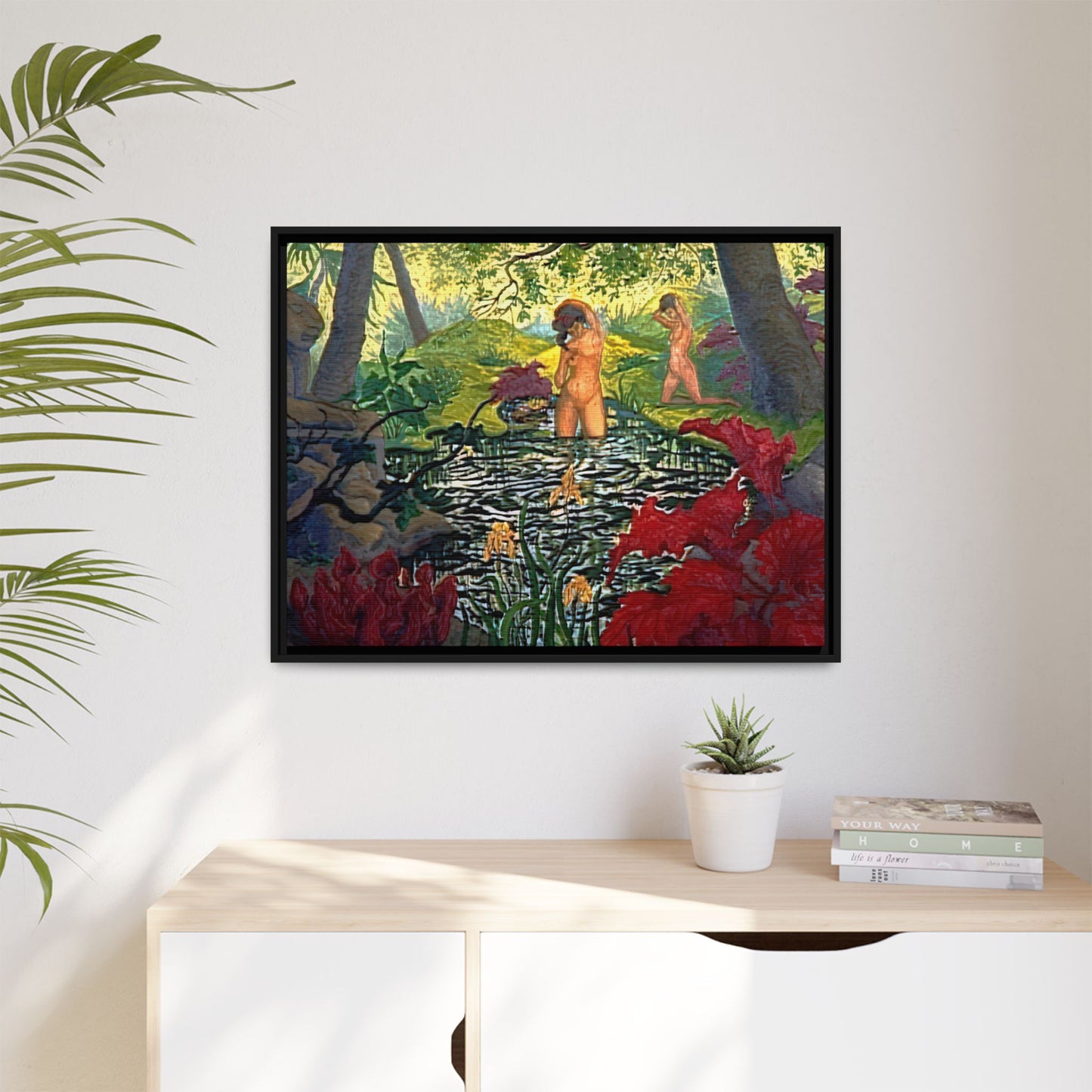 Ranson, Paul - The Lotus Bather (1906) - Matte Canvas, Framed