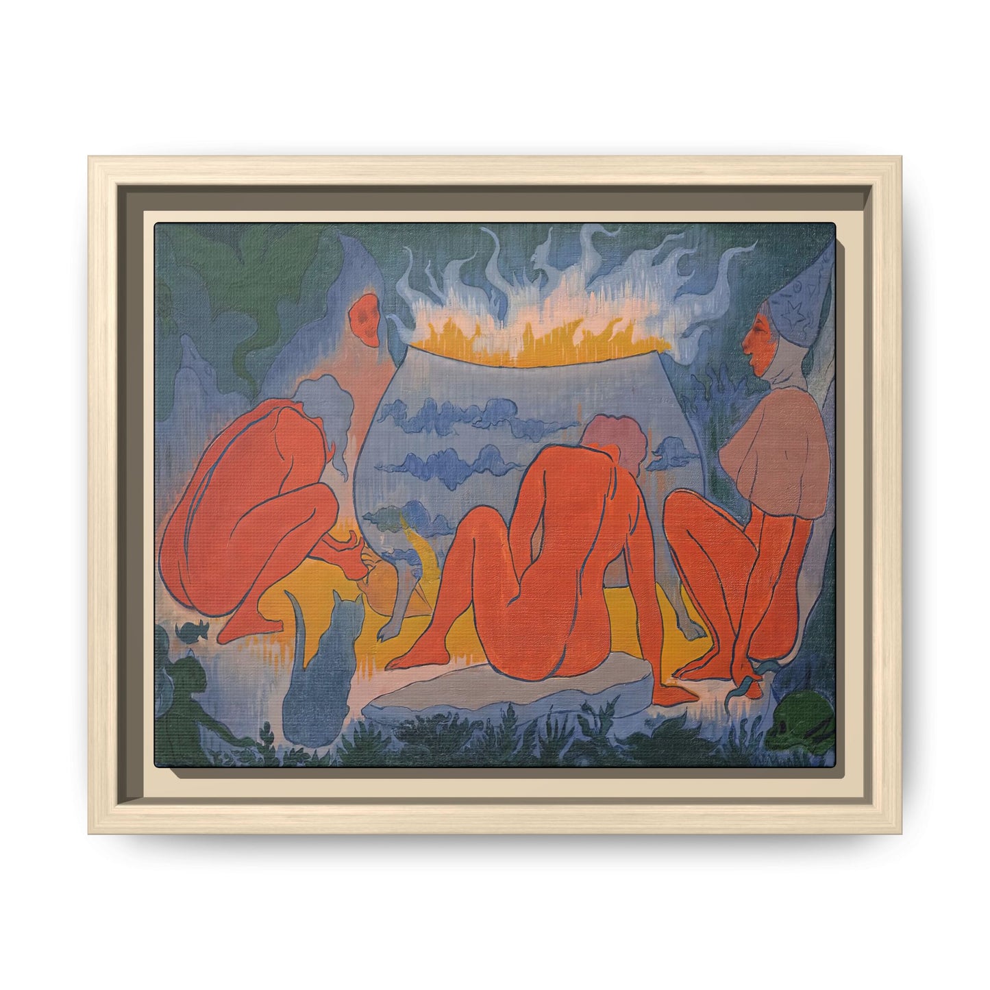 Ranson, Paul - Witches Around the Fire (1891) - Matte Canvas, Framed