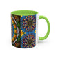 Pacio, Adam - Emerald Arrows Mandala - Colorful Accent Mugs